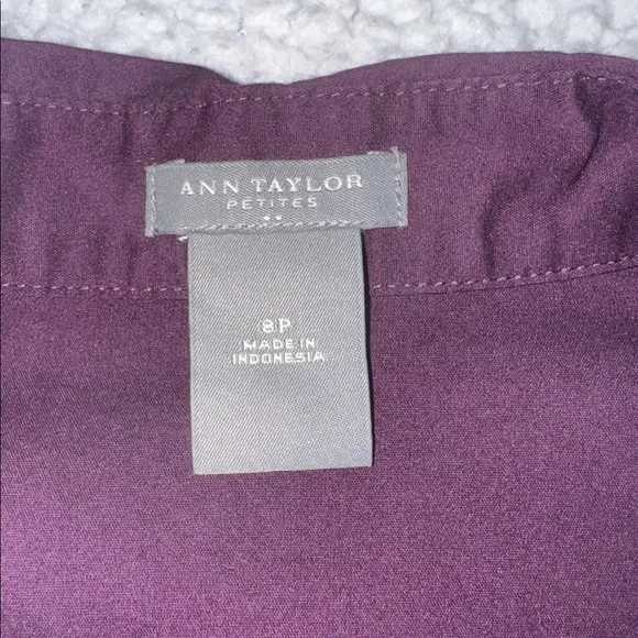 Ann Taylor Deep Purple Blouse - Picture 2 of 7